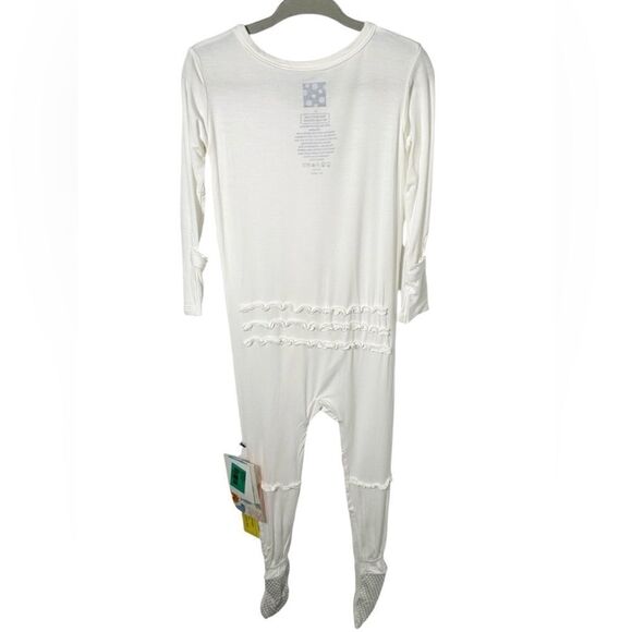 Kickee Pants Toddler Bamboo Basic Ruffle Snap Button Footie PJ Sleeper Onesie - Picture 5 of 9